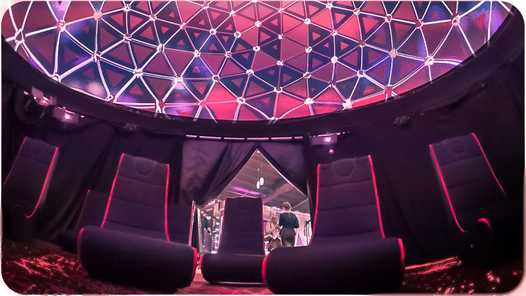 Geodesic Projection Dome Tradeshow Exhibit XLive